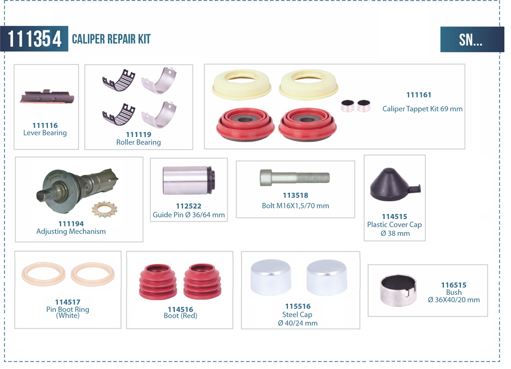 Caliper Repair Kit (Special)