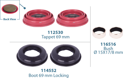 [111307] Caliper Tappet Repair Kit 69 mm (Locking Boot)