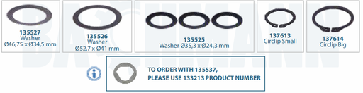 [133213] Caliper Mechanism Washer Kit